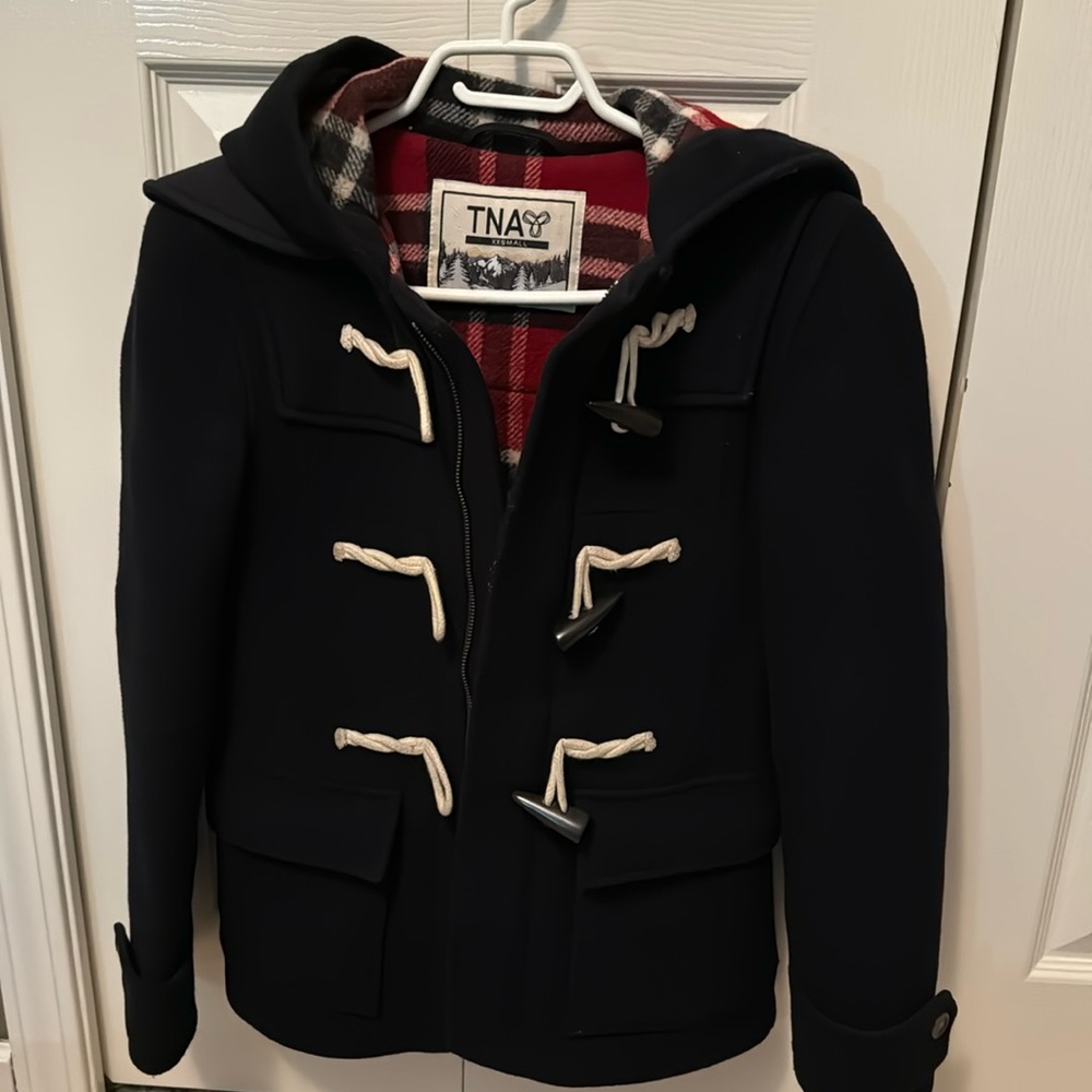Aritzia TNA navy wool jacket